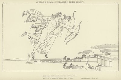 Apollo and Diana Discharging Their Arrows by John Flaxman